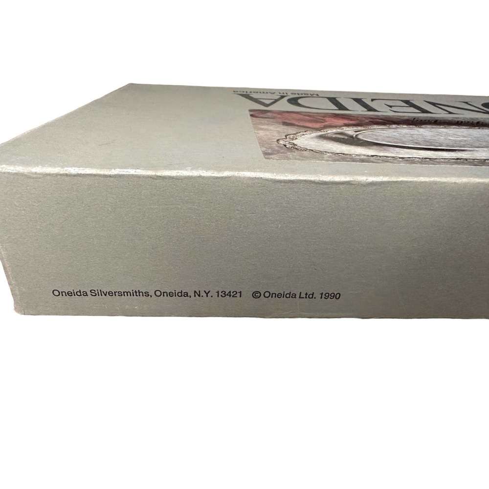 Vintage ONEIDA Du Maurier bread Roll Tray 14" silverplated BNIB 1990 - Picture 3 of 12
